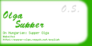 olga supper business card